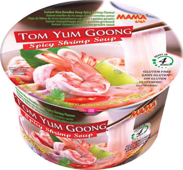 Instant Rice Noodles Tom Yum Shrimp sans gluten
